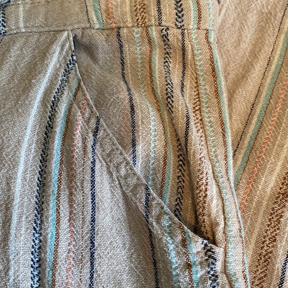 Democracy palazzo cropped pants linen rayon blend desert colours beachy - Picture 8 of 16